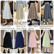 1977 x ROK TYPEE PLEATED MIDI SKIRT IMPORT KOREAN FASHION ks1977