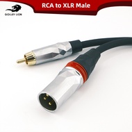 สายเป็น XLR GOLLEY LION RCA สายอะแดปเตอร์พอร์ต XLR ตัวผู้วิทยุ RCA ตัวผู้พร้อมทองแดงปราศจากออกซิเจน