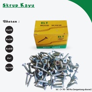 6mm Wood Screws Head Plus Flower ELT Wood Screws 6 x 1/2"-3/4"-5/8"-1"-1.1/4" White Worm Screws