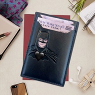 Unique Gift for Men Superhero Design Wallet Superhero Face Id Wallet with Bat Eyes Cutout Perfect Gi