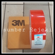 MERAH PUTIH 3m Reflective Sticker Red White Scotchlite Size 2" x 45M 3M Duct Tape