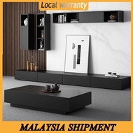 Nordic 6ft/8ft TV Cabinet Home Floor Cabinet Coffee Table Combination Black Drawer Cabinet TV Consol