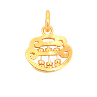 TAKA Jewellery 999 Pure Gold Pendant Abacus