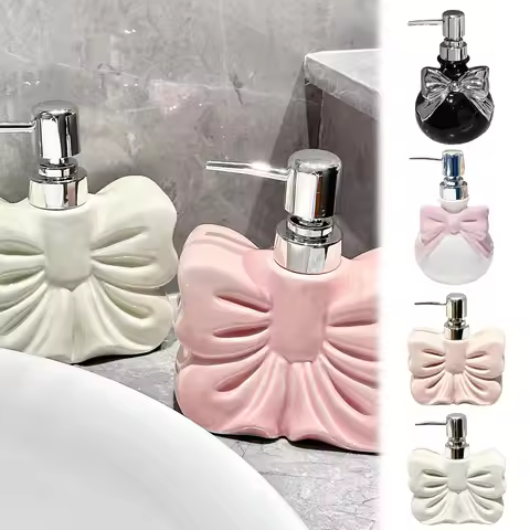 Refillable Soap Dispenser, Ceramic Shower Bottles Cloud Press Pump Bottle Dispenser Refillable Liqui