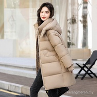 Women's Mid-Length Down-Cushioned Cotton-Padded Winter Jacket - Loose Fit 2025 Trend
