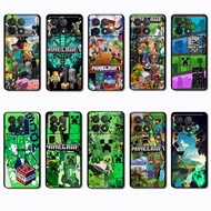 Soft black phone case for Xiaomi Redmi K40 K60 K70 Note 7 8 Pro Minecraft game caseg