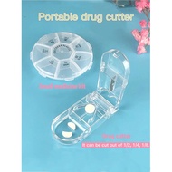 [Ready stock]Portable mini pill box one week medicine storage box pill divider portable medicine cutter