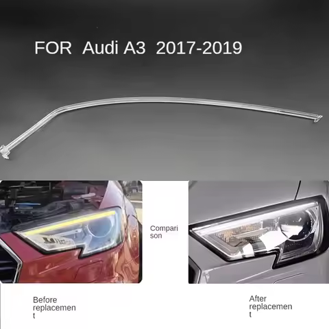 For AUDI A3 2017-2019 DRL Light guide plate Light guide tube Headlight Daytime Running Light Guide A