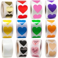 500pcs heart-shaped stickers,gold, red, green, blue, yellow, pink, purple. Thank you for the self-adhesive label sealing sticker