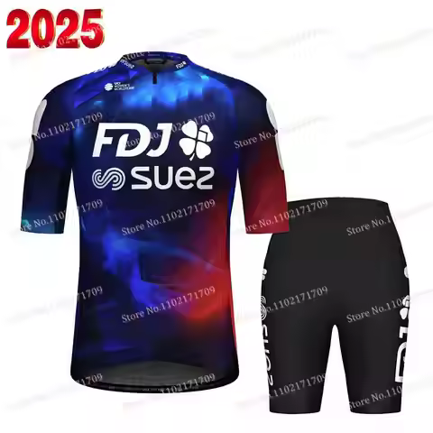 FDJ SUEZ Team 2025 Cycling Jersey Set Womens Summer Cycling Clothing Netherlands Kit Road Bike Shirt