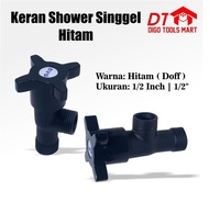 Stop Kran Shower Single Hitam Doff KRAN Shower Single Model "F"