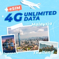 Esim Singapore, Malaysia, and Thailand Esim Best Price Unlimited Data 1-30 Days