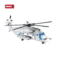 WOMA TOYS 2023 Children Day Christmas Gift Kids Boy CH-53E Transport Helicopter Model Small Brick Li