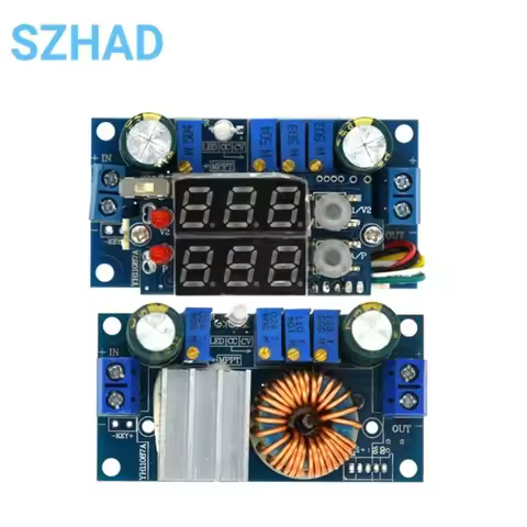 5A MPPT Solar Panel Controller DC-DC Step-down CC/CV Charging Module with blue Display LED Regulator