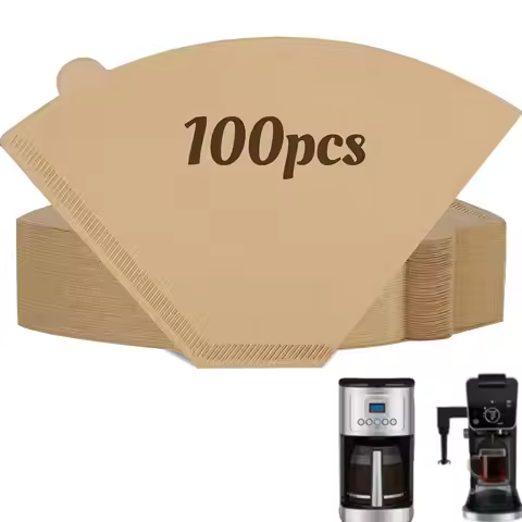 Disposable Coffee Paper Filters, 100 Pcs #4 Cone Replacement Filter for Cuisinart Coffee Maker Ninja
