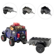 CNC Aluminum 1/18 Utility Trailer with Hitch Mount for RC Crawler TRX4M Bronco Defender Scale Access