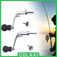 [Colaxi] Fishing Reel Handle Foldable Aluminum Alloy Rotatable Rotary Knob Spare Parts Fishing Reel Handle Rocker Arm Grips