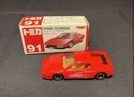 Tomica 絕版限量稀有紅盒 91 法拉利 Testarossa