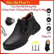 Giày Bảo Hộ Lao Động Không Dây Chống Nước Cao Cấp SAFEGO MS909 Chống Đinh/Chống Va Dập/Chống Trơn/Ch
