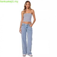 H&M (H&M) Women's Low Waist Jeans Sack Leg Curved Fit Straight Cut 1213944_1