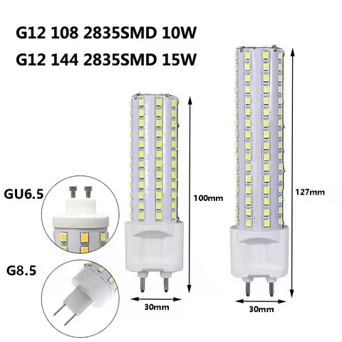 High Bright G12 G8.5 GU6.5 LED Bulb 2835 LED Corn Lamp 10w 15w 3000k Natural White 4000k 6000k Repla