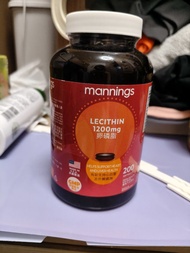 Mannings 卵磷脂 1200mg 軟膠囊