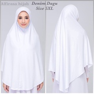 PUTIH HITAM Tudung Sarong labuh berdagu White Black For Hajj umrah Fabric (Denim Cloth) XL 2XL 3XL 4XL 5XL Deim