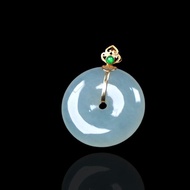 冰種翡翠平安扣項鍊 18K金 | 天然緬甸玉翡翠A貨 | 送禮