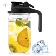 32Oz Mason Jar Pour Spout Lid -Glass Pitcher Breast Milk Pitcher Seal for Juice,Milk,Coffee,Tea,Lemo