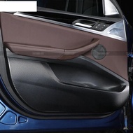 4PCS Leather Sticker Door Anti Kick Cover Protection Mat Accessories For BMW X1 X3 X5 X6 X7 F48 F39 