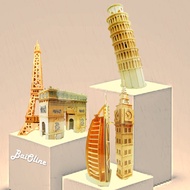 3D Wooden Puzzles Building 3's 21*34cm, DIY 3D Puzzle
