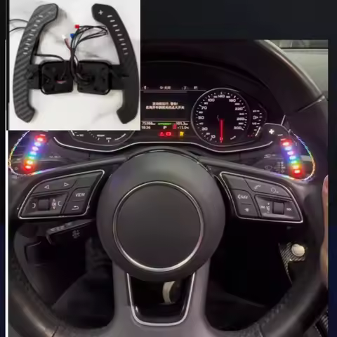 Steering Wheel Magnetic Shift Paddles Carbon Fiber For Audi A3 A4L A5 A6 Q5 Q7 A8TT C8 S5 Q3 Q5 Q6 C