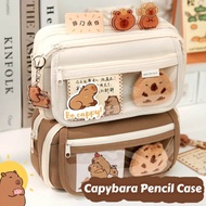 DIBEE Large Canvas Meme Waterproof Pen Bag Korean Style