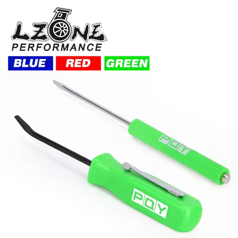 Mini Pocket Clips Screwdriver Strong Magnetic Slotted + Pocket Pry Bar Short Angled Operating Handy 