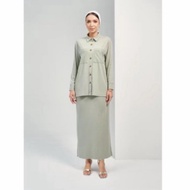 SHE DAZZLE Sage Green Blouse and Skirt Set