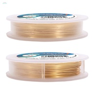 1Roll Round Craft Copper Wire Light Gold/Golden 0.6mm 22 Gauge