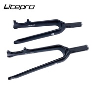 Litepro 406 451 100mm Carbon Fiber Folding Bike Fork Disc Brake 20 22 Inch M18x1.25 Front Fork