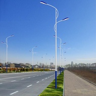 Lampu jalan 8m, 10m, 12m, lampu jalan satu lengan dan dua lengan, lampu jalan solar luar bandar, bek