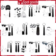 WIN Security Guard Cosplay Costume including Black Glasses Earpiece And Neck Tie