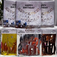 HAPPY BIRTHDAY BANNER | METALLIC HOLLOW BANNER | HAPPY BIRTHDAY WRITING BANNER