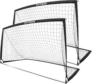 RUNBOW 9x5 ft Portable Kids Soccer Goal for Backyard Adult Junior Large Practice Soccer Net with Car