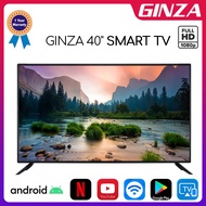 （Smart TV 40 inches on sale）GINZA 40 INCH Smart TV sale flatscreen Frameless ultra-thin Android TV built in Youtube/Netflix