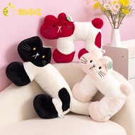 Cute Pork Roasted Cat Plush Toy Dull Cute Black Pink Cat Doll Pillow Doll Send Girlfriend Birthday Gift Valentine's Day Girlfriend Comforting Doll Gift Doll Pillow Cushion Birthday Gift