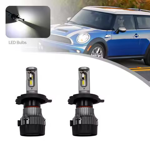 2Pcs For Mini Cooper R55 R56 R58 R60 R61 F55 F56 50W High Power H4 LED Headlight Main Dipped Beam La