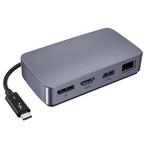 USB C HDMI HUB Adapter 4K 60hz, DP, Gigabit Ethernet, USB 3.0, Thunderbolt 3/4 Docking Station for M