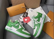 Louis Vuitton x Nike Air Force 1 “White Green”
