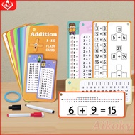 Aikoky Math Flash Cards Reusable Exercise Mathematics Cards Flash Card Addition