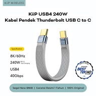 Kiip Short Cable 13cm USB C to C Cable Data Thunderbolt Super Fast Charging 240W PD