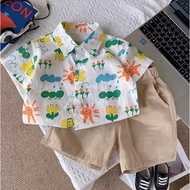 Lelaki Baju Polo Shirt Outfit Pant Little Boys Summer Autumn Kanak Caterpillar Cartoon Lapel Short S