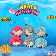 GANTUNGAN Amigurumi Crochet Whale | Whale knitted keychain